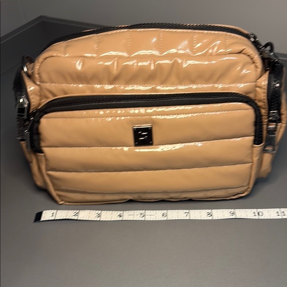 THINK ROYLN Tan and Black Quilted Crossbody Bag - Picture 2 of 13